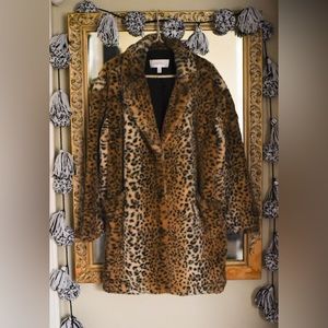 POPSUGAR Faux Fur Leopard Print Jacket